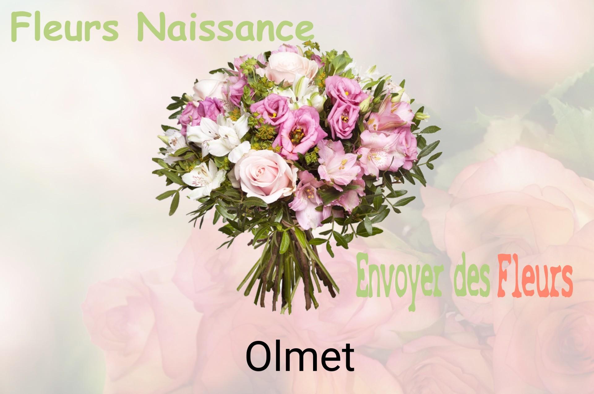 Bouquet de fleurs de naissance livré à Olmet